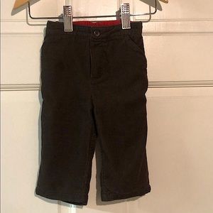 Janie and Jack boys chocolate brown lined corduroy pants